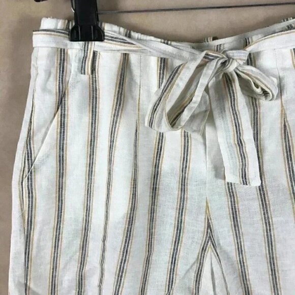 1.STATE Linen/Cotton Summer Striped Shorts, 12 - Picture 3 of 7